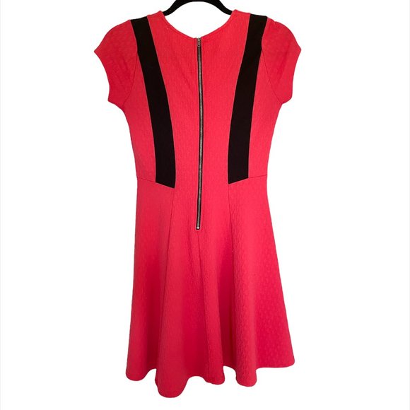 Monteau Fit and Flair Black and Fuchsia Dress - M - Picture 3 of 3